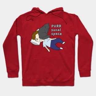 PURRsonal space funny cat design Hoodie